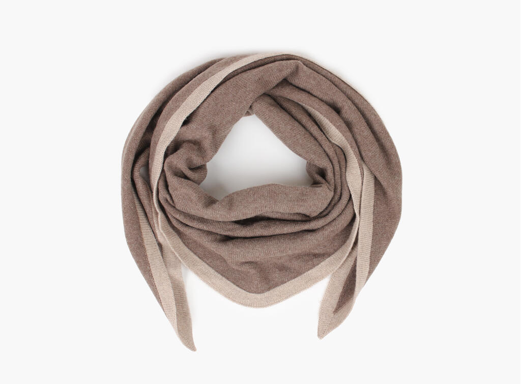 Nohr Lara Duo Triangle Scarf Dark Brown