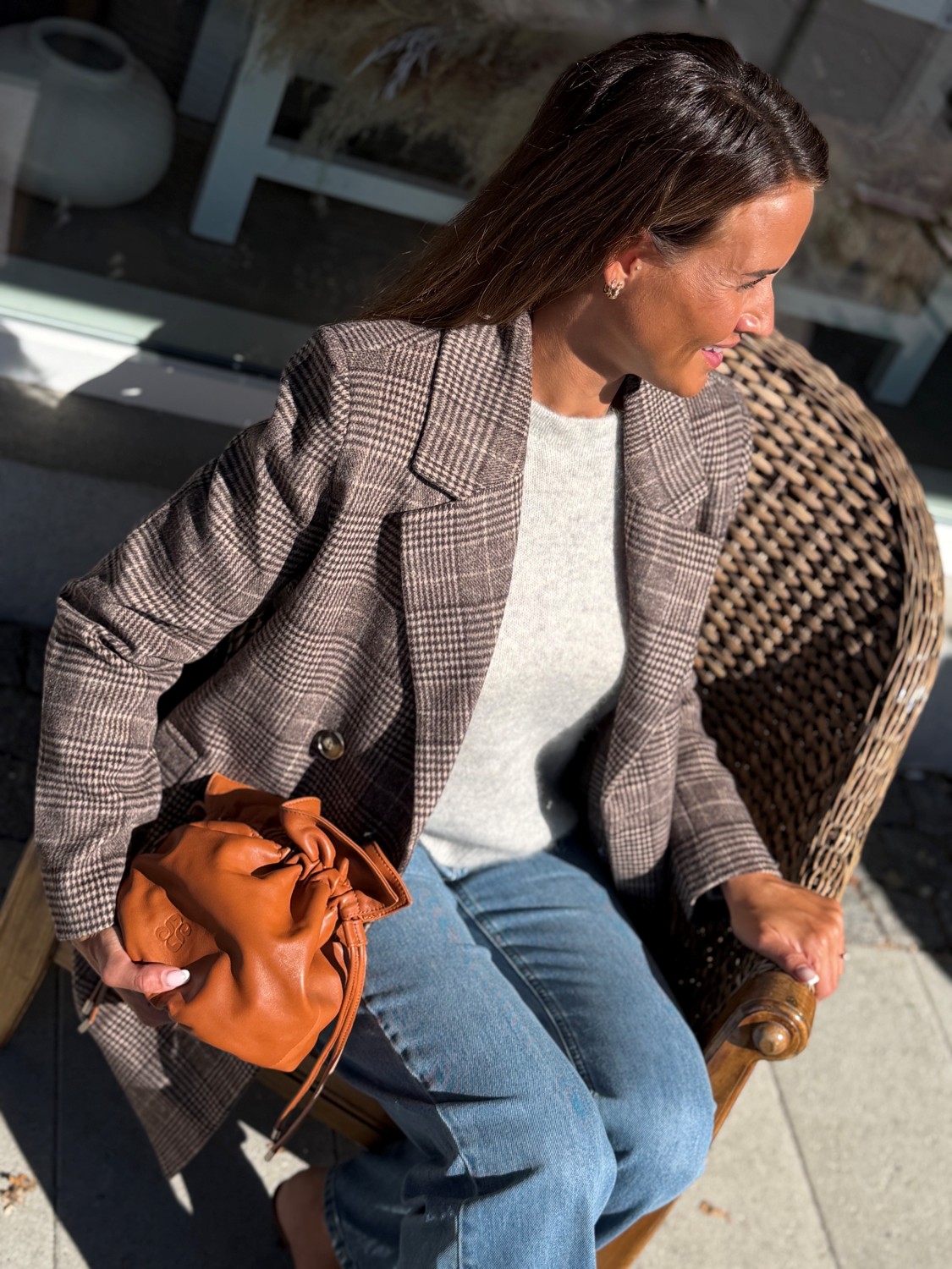 Close To My Heart Madison Check Coat – Brown Check | Brun rutete kåpe