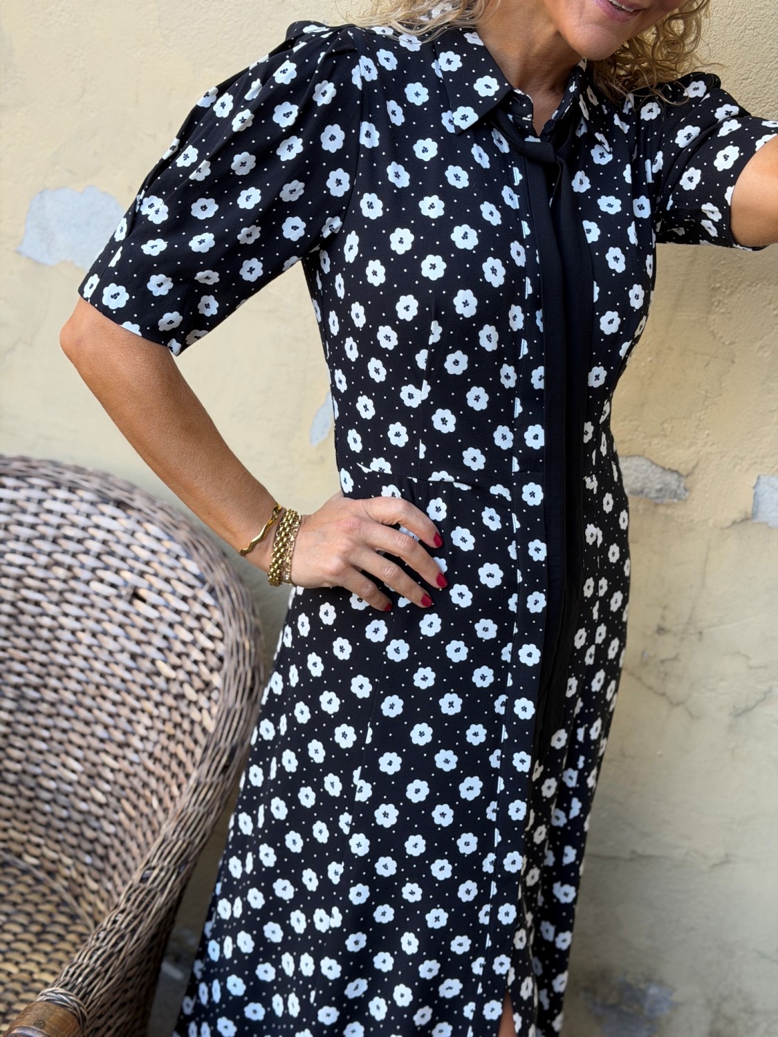 Pia Tjelta Charlotte Floral Midi Dress – Blomstret midikjole med belte