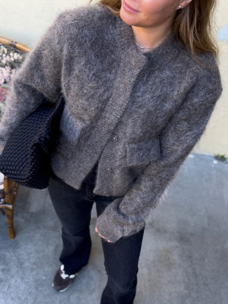 Ella & il Thessa Chunky Jacket Brown – Brun mohair overgangsjakke