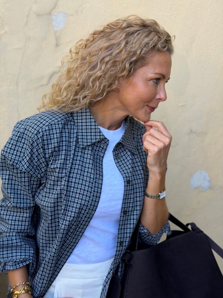 My Essential Wardrobe Ilse Boxy Shirt Douglas Green Check – Rutete bomullsskjorte