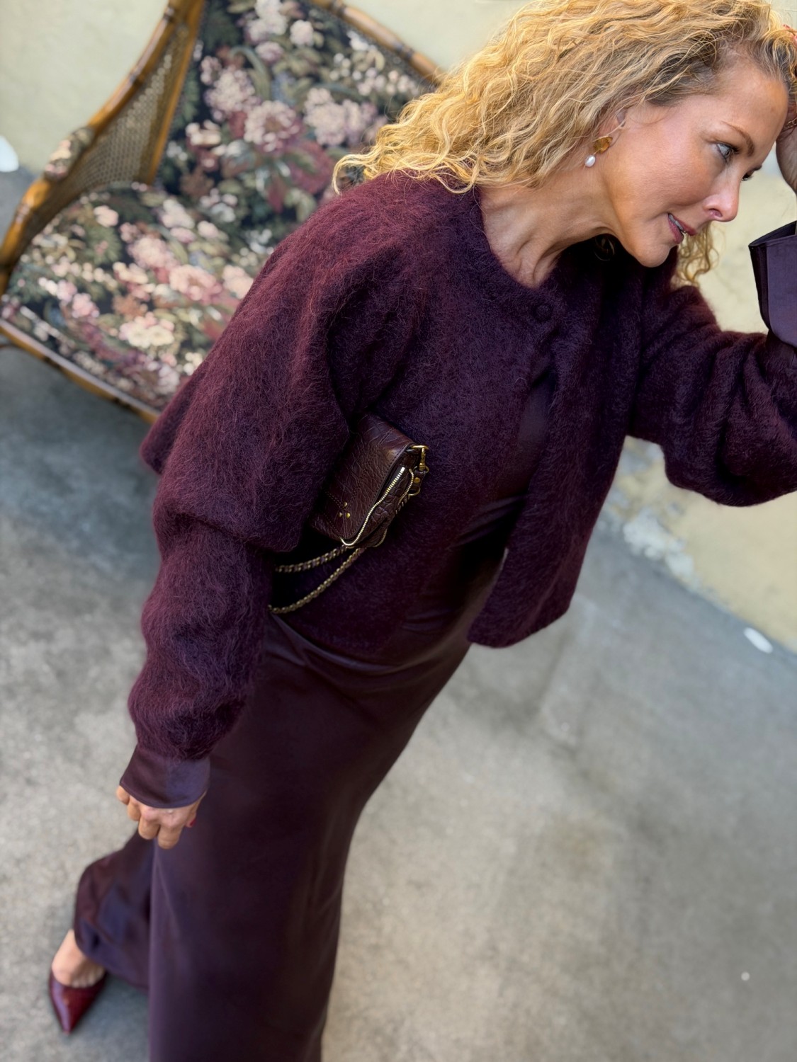 Urban Pioneers Montana Dress Plum Perfect – Plommefarget maxikjole med drapert midje