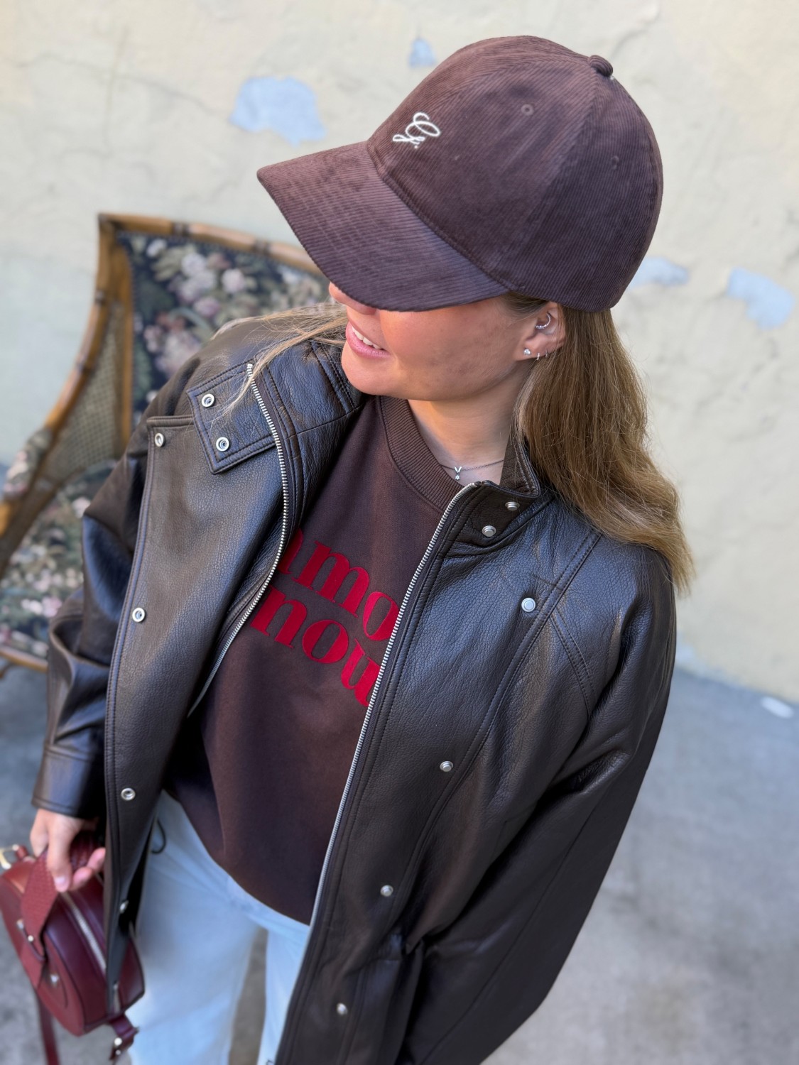 Grace & Mila Auburn Jacket – Jakke i imitert skinn med justerbar midje