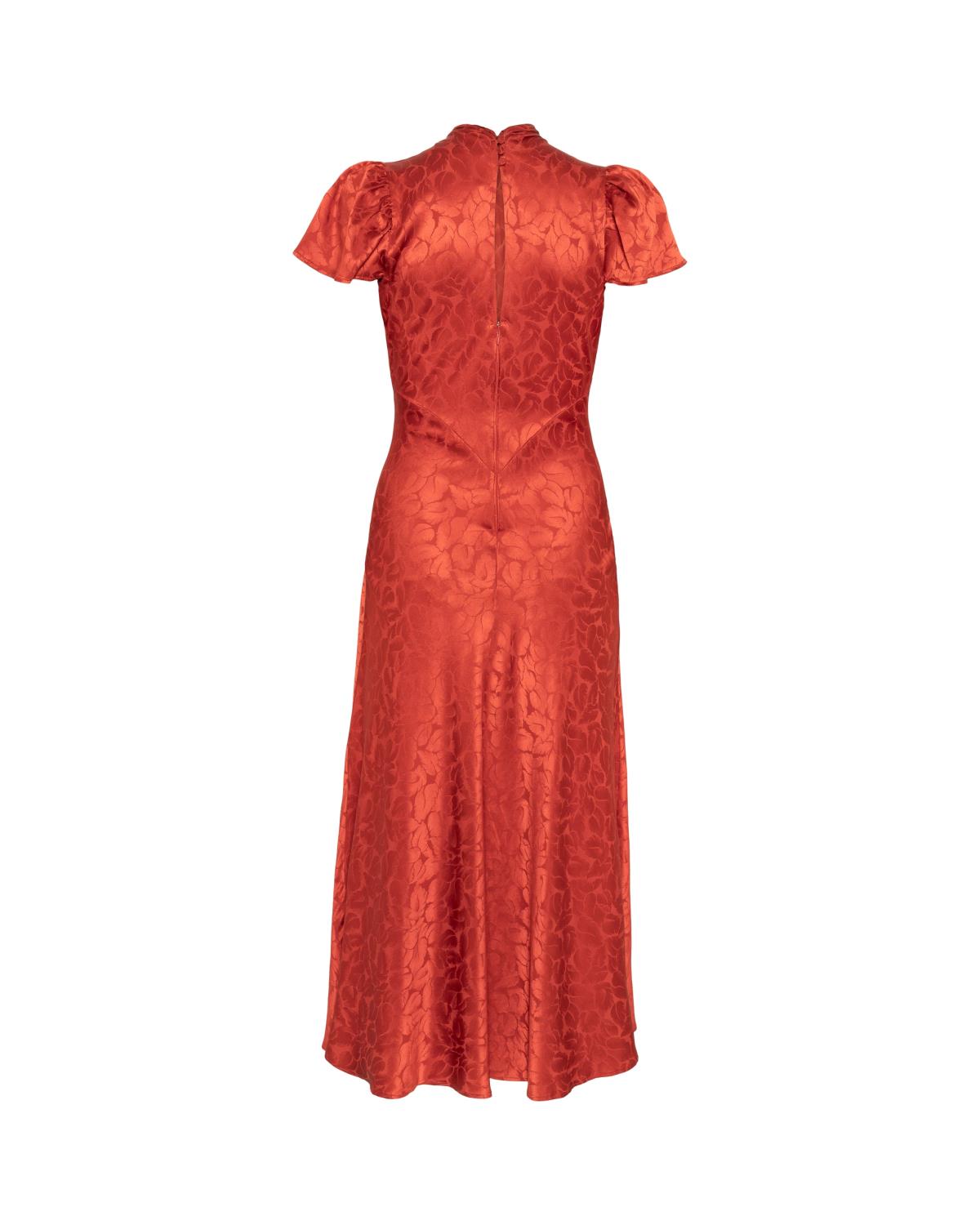 Pia Tjelta Addison Jacquard Dress Red