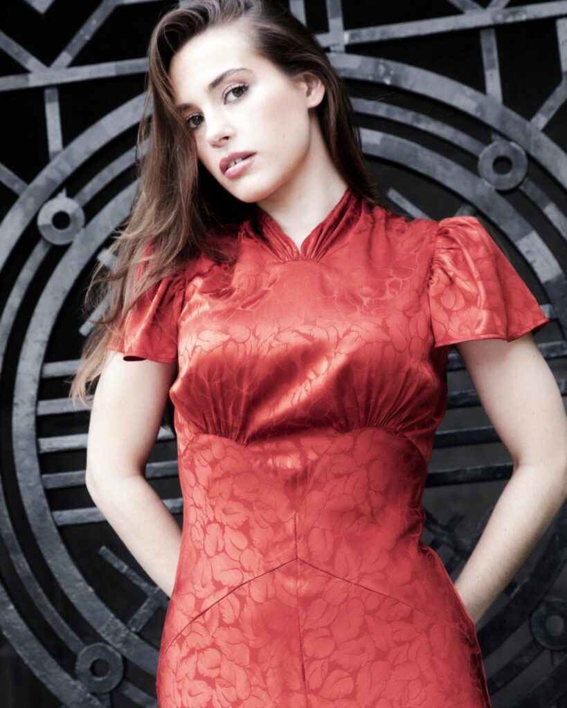 Pia Tjelta Addison Jacquard Dress Red
