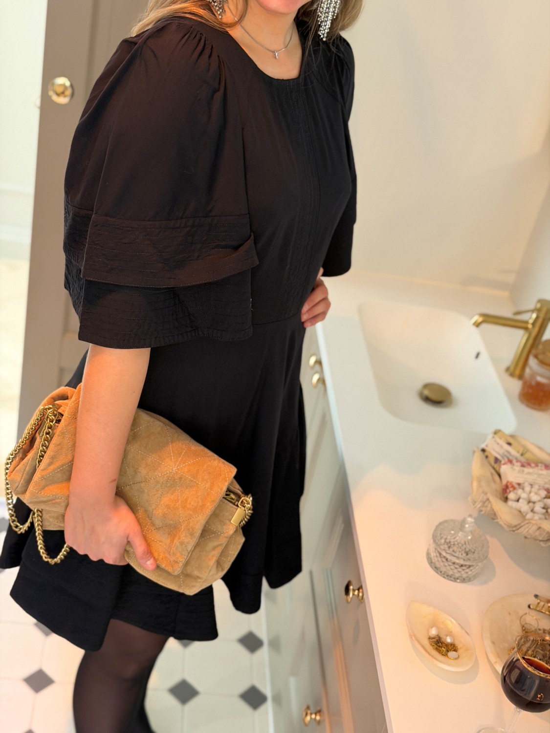 Y.A.S Malou 2/4 Dress Black – Sort kjole til hverdag og fest - Bilde 4