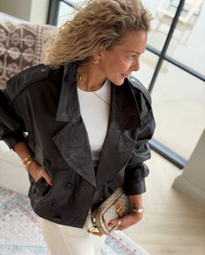 My Essential Wardrobe Jackie Leather Jacket Delicioso – Brun skinnjakke