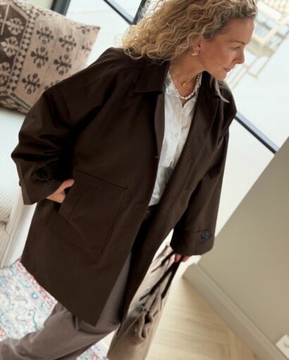 My Essential Wardrobe MWLyon Coat Demitasse – oversized brun kåpe