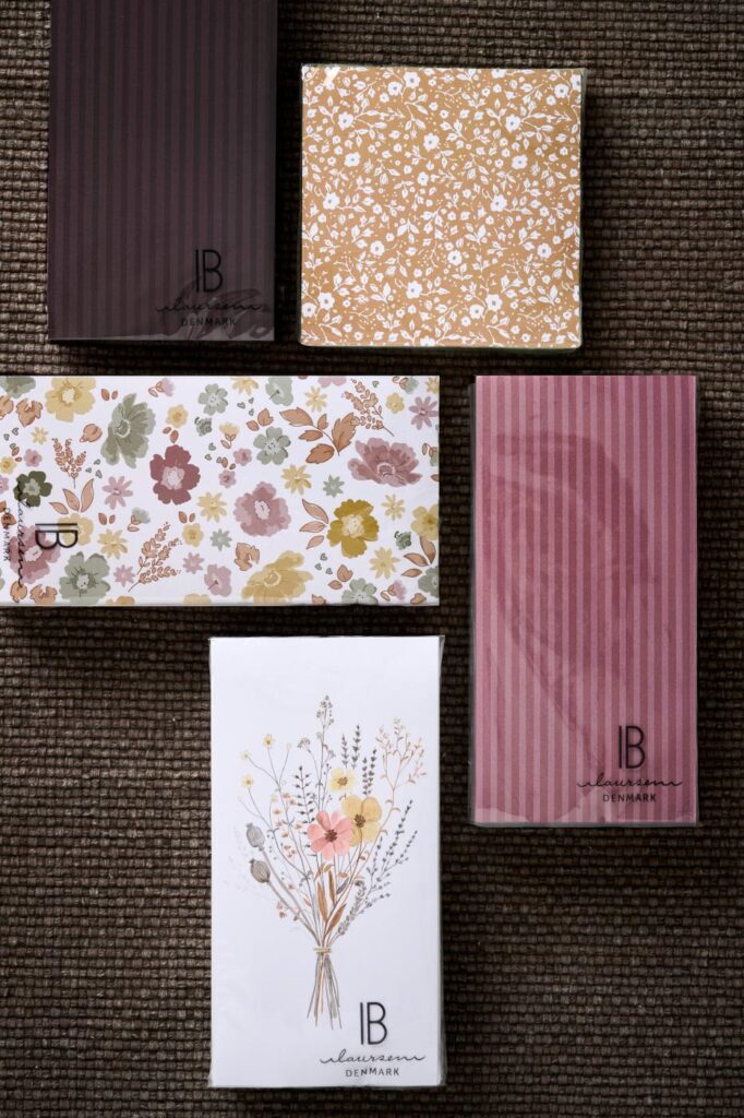 Ib Laursen Serviett Striper Mocca