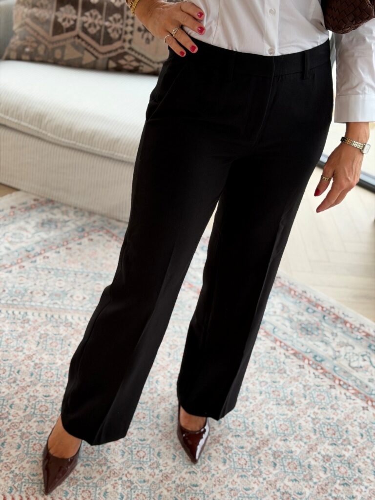 Close To My Heart Claude Trousers Black – Sort dressbukse med vide ben 32