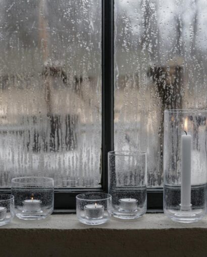 ERNST Lyslykt i Glass – Høy lyslykt 25 cm
