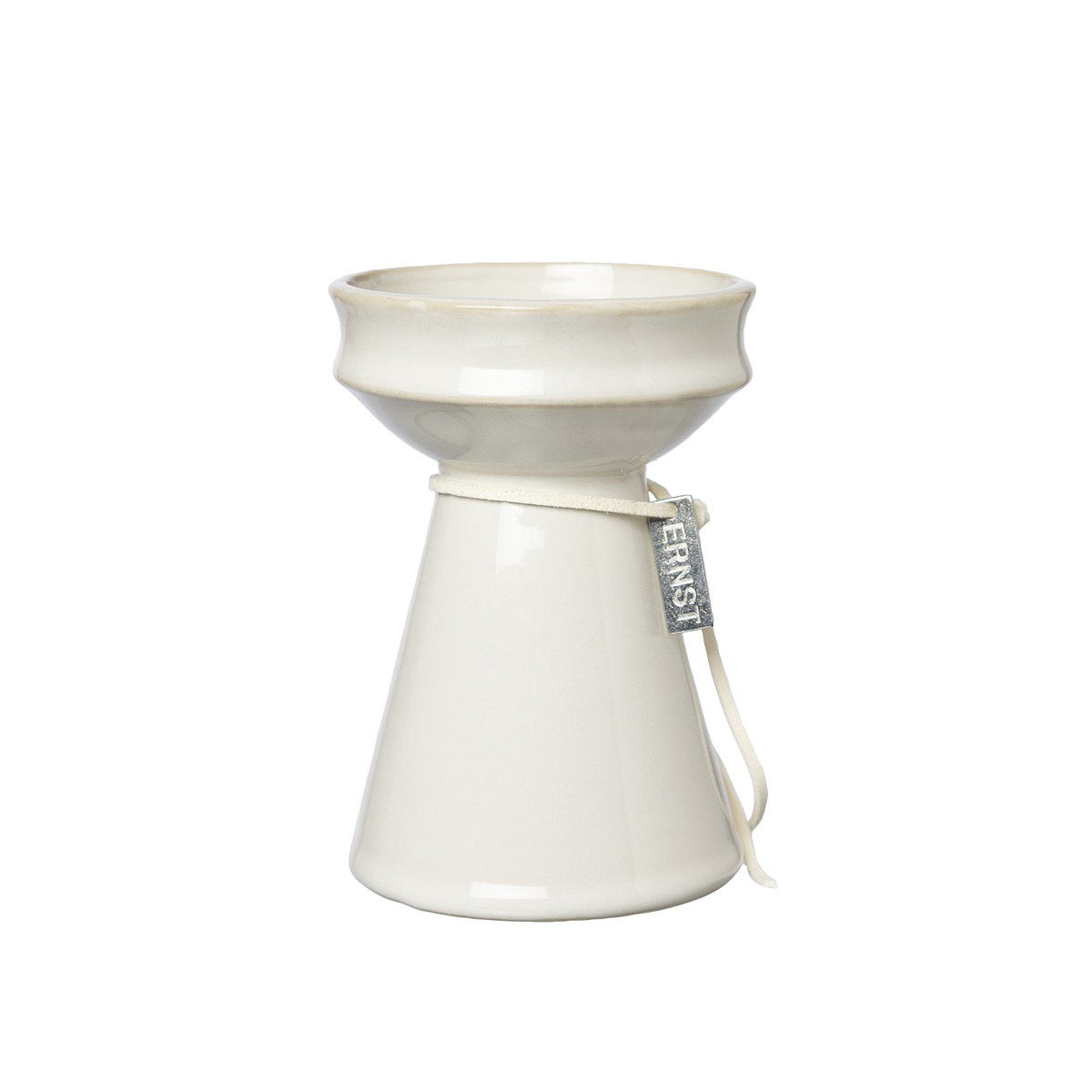 ERNST Løkvase Naturhvit 12 cm - Liten vase i steingods