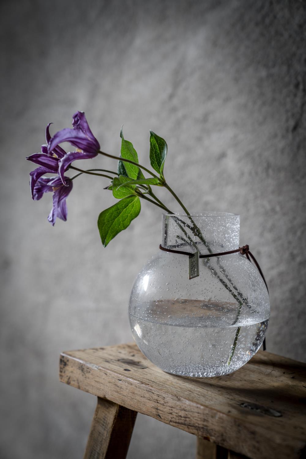 ERNST Bubblig Vase – Liten dekorativ glassvase 10 cm