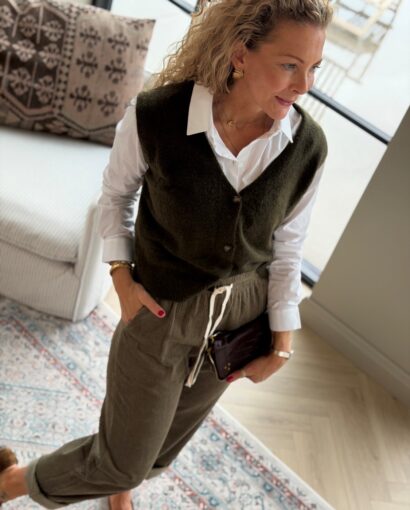Grace & Mila Liberty Pant Kaki/green – Cordbukse i 100% bomull