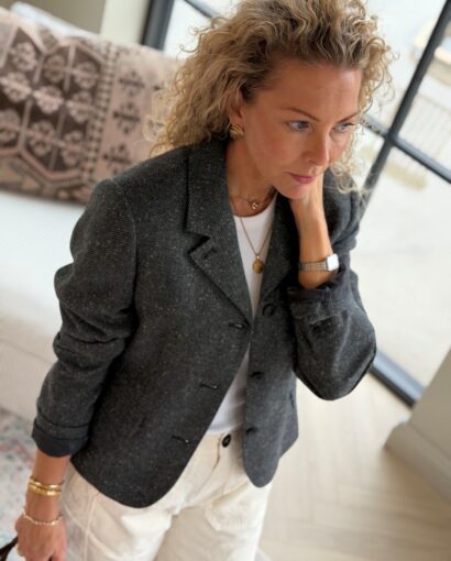 Selected Femme Fitted Short Blazer – Kort blazer i evd ullblanding