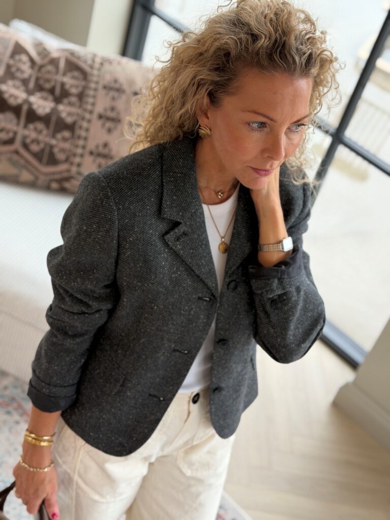 Selected Femme Fitted Short Blazer – Kort blazer i evd ullblanding