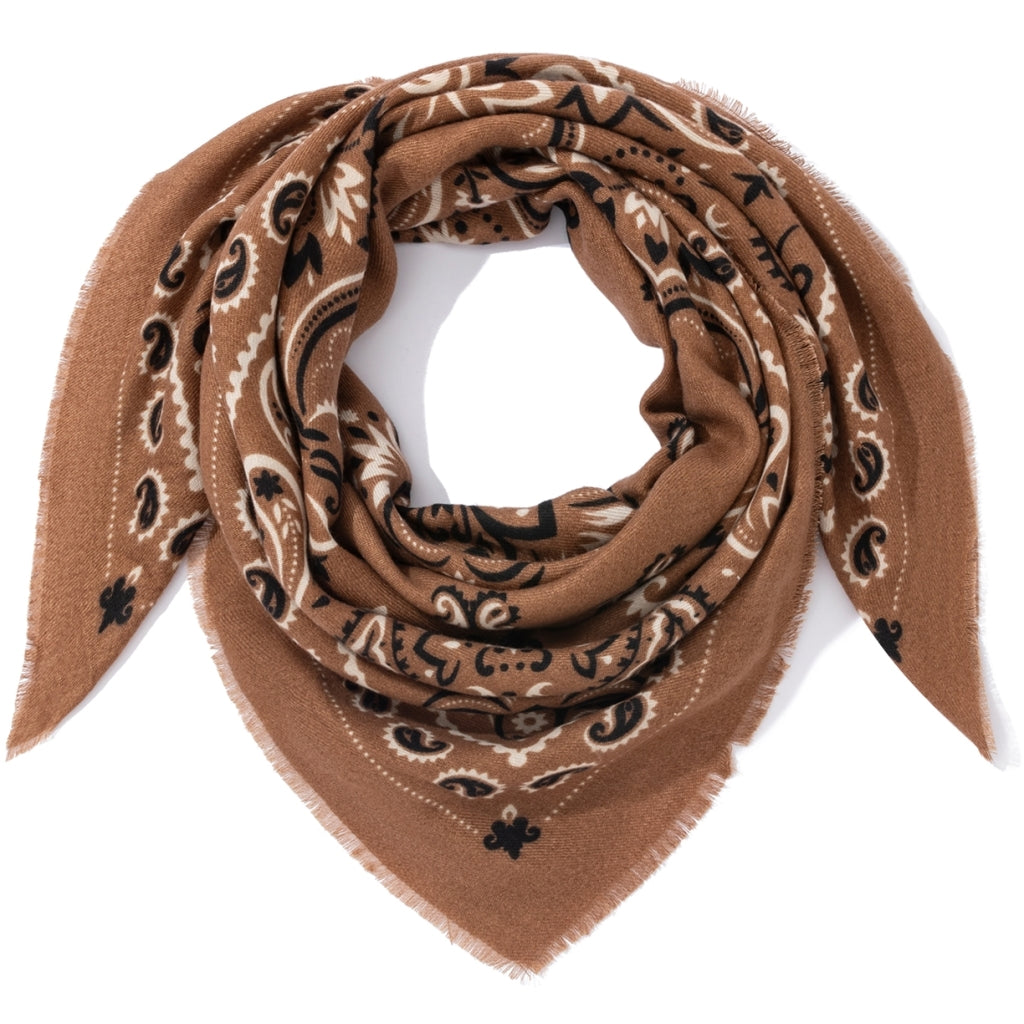 Endless El Paso Skjerf Caramel – Stort paisleyskjerf