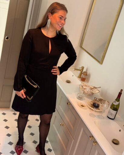 Selected Femme Laurina LS Slim Short Dress Black – Sort festkjole