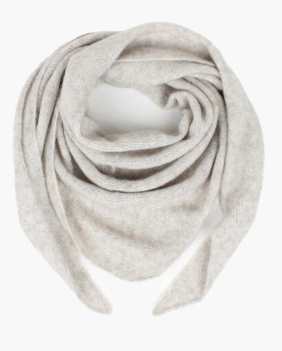 Nohr Gabriella Wool Mohair Triangle Greige – Stort trekantskjerf