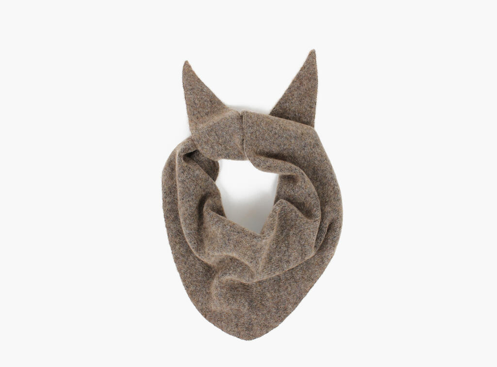 Nohr Gabriella Wool Mohair Triangle Tan – Trekantskjerf i ull & mohair