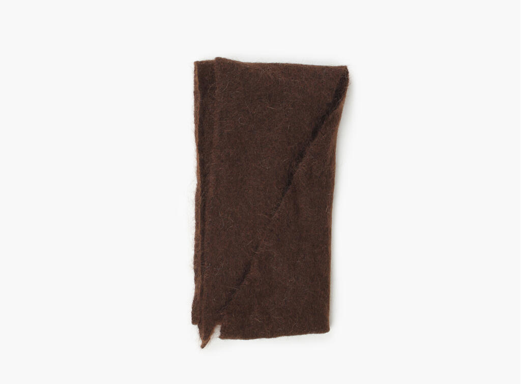 Nohr Gabriella Wool Mohair Triangle Brun – Trekantskjerf i ull & mohair