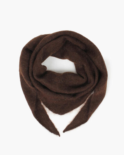 Nohr Gabriella Wool Mohair Triangle Brun – Trekantskjerf i ull & mohair