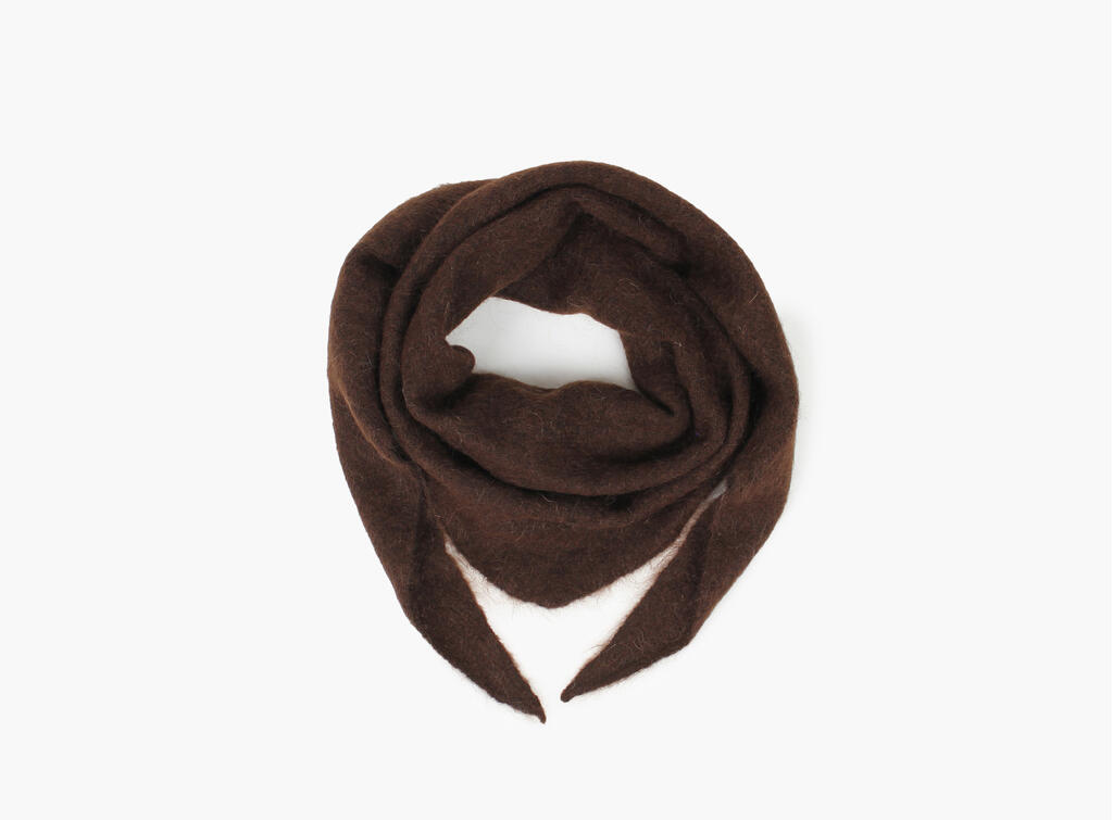 Nohr Gabriella Wool Mohair Triangle Brun – Trekantskjerf i ull & mohair