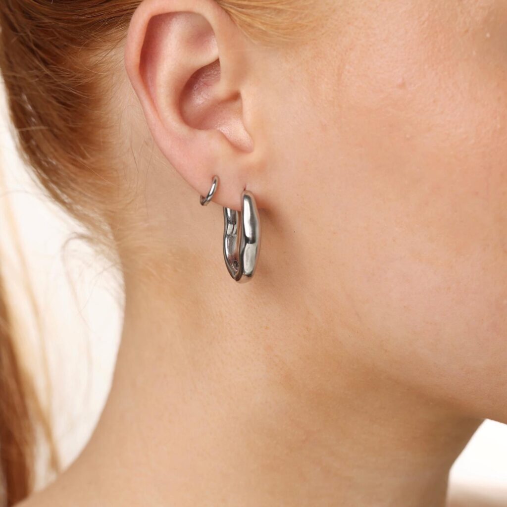 Timi of Sweden Blanka Hoop Silver