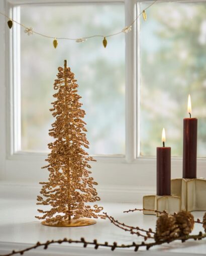 Ib Laursen Stående Juletre Brune Perler