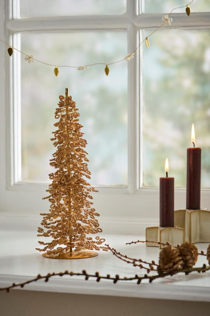 Ib Laursen Stående Juletre Brune Perler