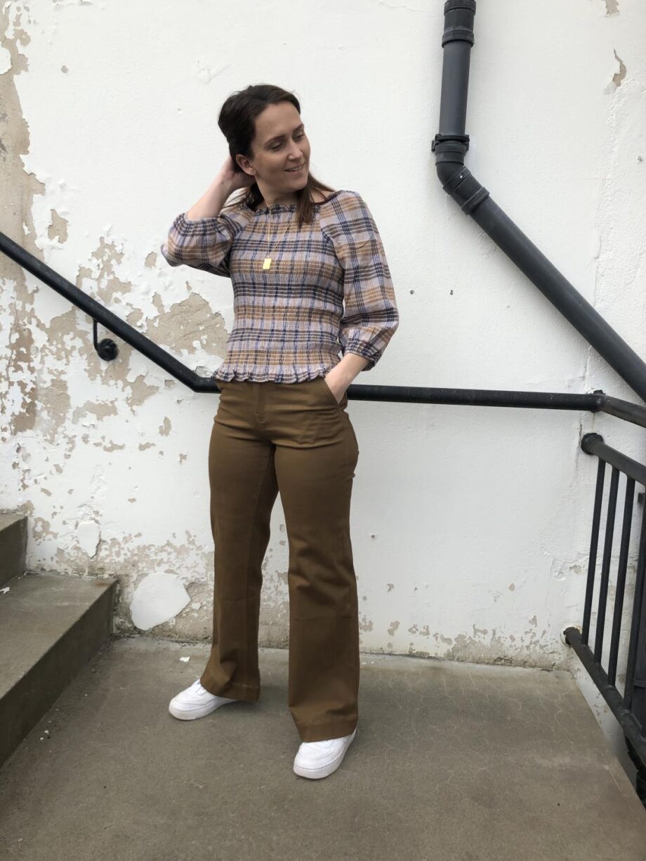 Alice Check Smock Blouse