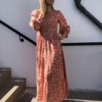 Damask 3/4 Long Dress