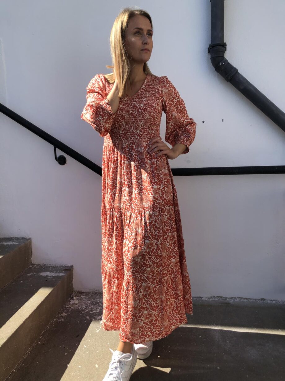 Damask 3/4 Long Dress