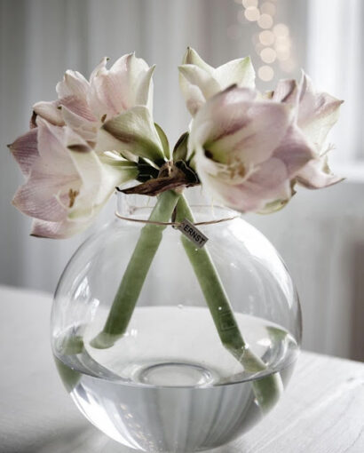 Ernst Glasvas rund  H22 läderband