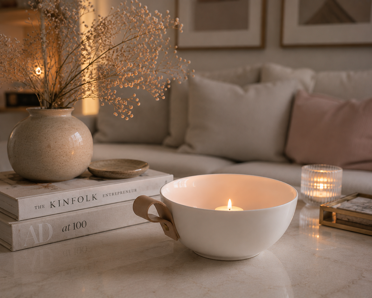 MadeByStella Keramikkskål med lærhank – Vår egen design fra Stella Shop
