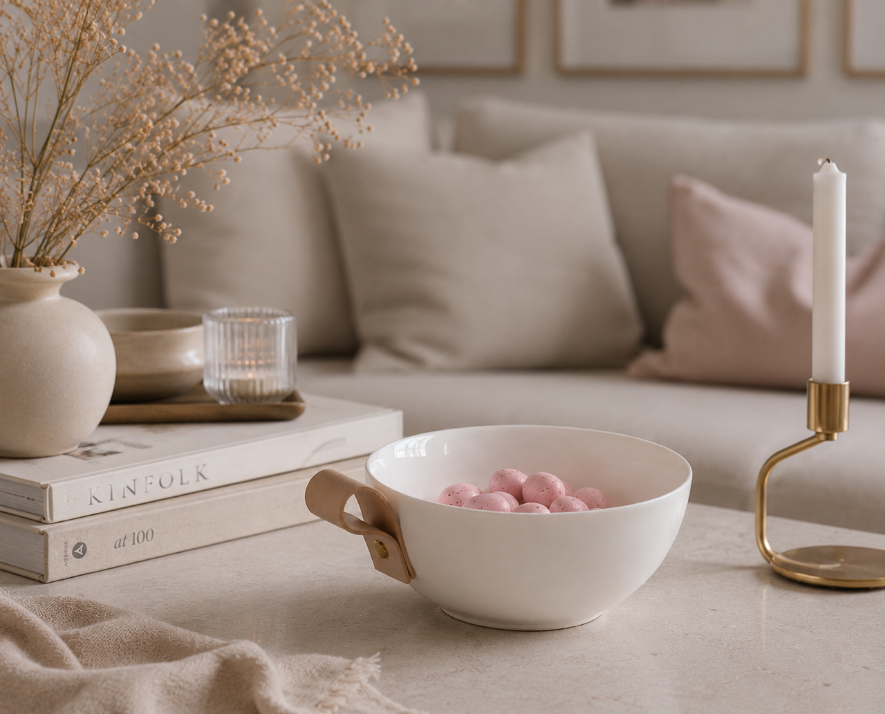 MadeByStella Keramikkskål med lærhank – Vår egen design fra Stella Shop