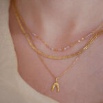 Enamel Copenhagen Necklace Claire Moonstone Rose/Pink