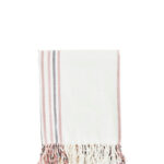 Printed Cotton Towl Pink OffWhite Grey