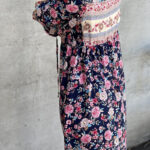 Bohemian Dress Dark Navy Floral