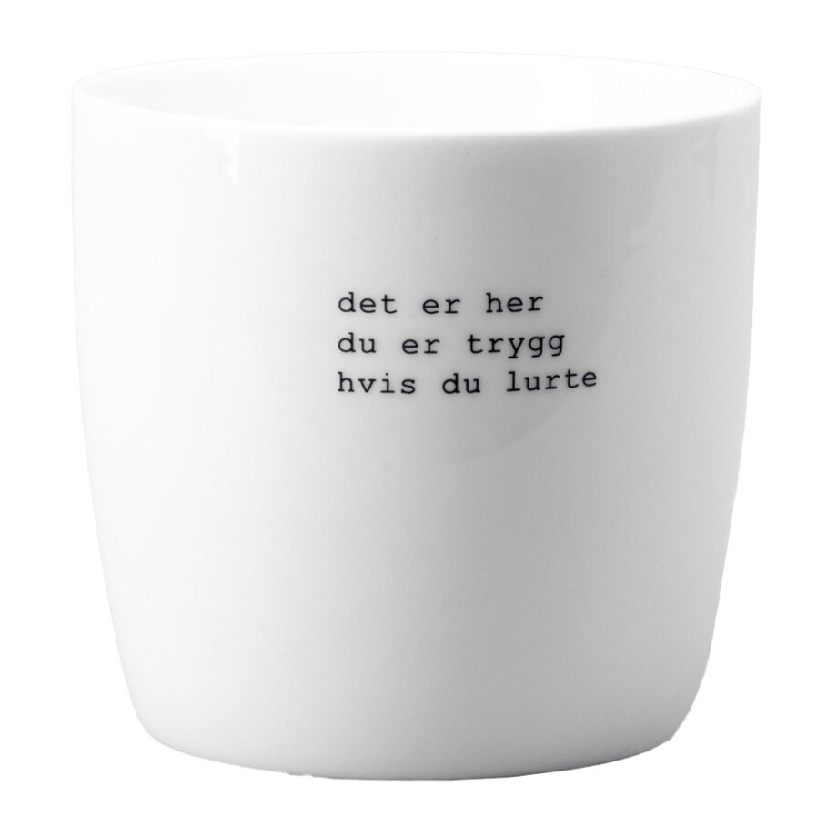 Søgne Home Kopp "Det er her du er trygg hvis du lurte"