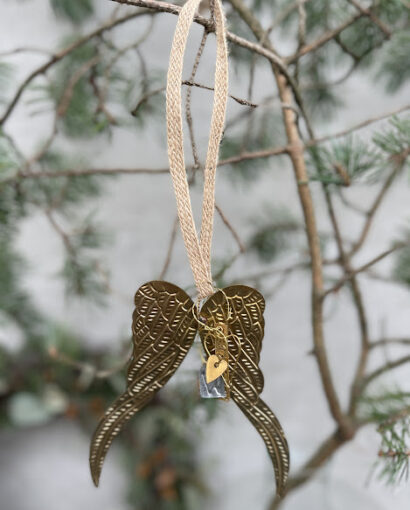 Walther & Co Brass Wings Christmas Ornament