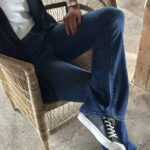 Tomorrow Denim Albert High Waisted Flare Denim Blue Farsund