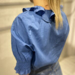 Six Ames Julie Solid Blouse River Blue