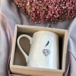 East Of India Porcelain Mug Feather