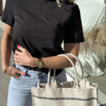 Y.A.S Sarita Neck Tee Black