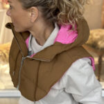 LÄST Hooded Puffer4 Neckwarmer Toffee Brown